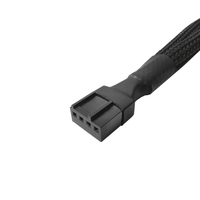 PWM 4pin Fan Sleeved Extension Splitter Hub Cables, Carte Mère CPU 4 Pin à 3 Way 4Pin Cooler ou 3pin Case Fan Power Spliter