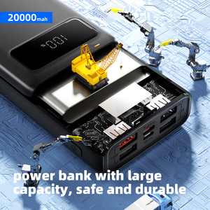 Cargador Portátil, <span class=keywords><strong>Banco</strong></span> de Energía con 4 Salidas USB, 20000mAh, Carga Rápida para Laptops y Teléfonos, con Luces de Emergencia - Product Image 5