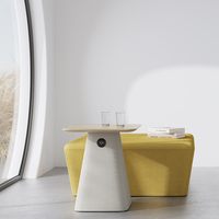 Ensemble de canapés modulaires flexibles comprenant une table basse rembourrée et un pouf pour bureau, hôtel, espace public ou salon