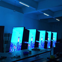 Pantalla Led de póster para interiores P1.86, pantalla Led de 640x1920 para interiores, pantalla de publicidad Led con espejo