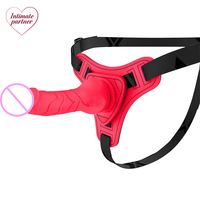 Dildo de silicona para mujer, tipo cinturón de cuero, para uso femenino, para diversión lésbica, Dildo artificial, Productos para adultos