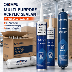Sellador Acrílico Comercial de 280ml para Puertas, Sellador Acrílico Elástico para Marcos de Puertas, Antipolvo y Suave - Product Image 1