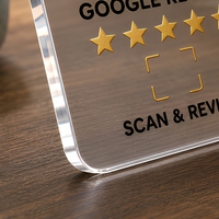 Carte d'affichage NFC en acrylique transparent avec code QR, plaque RFID 13,56 MHz programmable par URL, étanche avec support 12x12cm, 144 octets