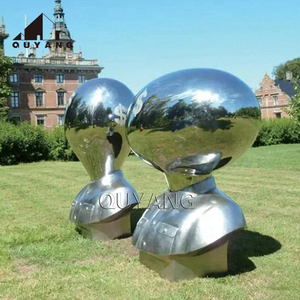 Cuộc Sống Kích thước trừu tượng thép không gỉ con người điêu khắc Quyang ngoài trời thành phố Quảng trường dự án vườn điêu khắc - Product Image 2