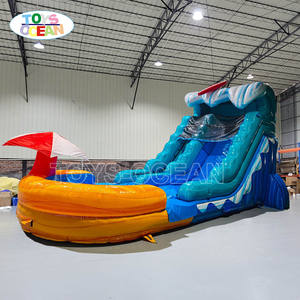 Grand <span class=keywords><strong>toboggan</strong></span> aquatique gonflable de <span class=keywords><strong>vacances</strong></span> en plein air personnalisé avec <span class=keywords><strong>piscine</strong></span> adapté aux adultes et aux enfants fête dans la cour - Product Image 3