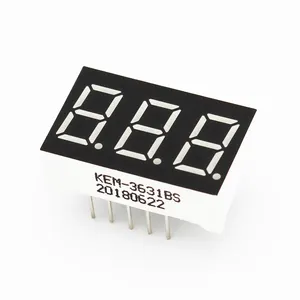 Dip LED ekran 7 segment 0.36 inç kırmızı 3 haneli katot