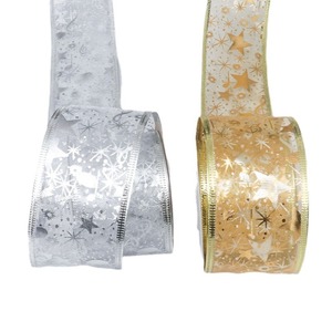Pita Trendi 6CM Motif Emas untuk Dekorasi Natal, Barang Siap Kirim, Laris Manis - Product Image 2