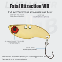1pc Mini VIB Spoon Lure Set 3g 4g 5g Micro Leurre de pêche métallique pour Poisson-chat, Saumon, Maquereau, Bar, Tilapia, Eau salée et Eau douce