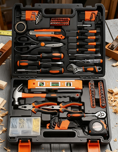 مجموعة أدوات متوفرة في المخزون في الولايات المتحدة ، مجموعات أدوات الأجهزة ، صناديق أدوات الأعمال الخشبية لإصلاح المنزل ، عقارات - Product Image 5