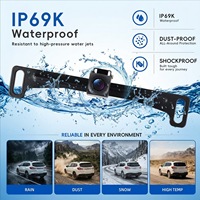 Caméra de recul AHD étanche pour plaque d'immatriculation de voiture, vision nocturne infrarouge HD, caméra de recul pour moniteur de stationnement de voiture