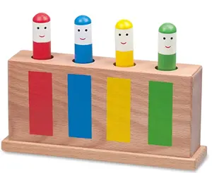 Brinquedos educativos de madeira pop-up, alta qualidade, brinquedos galt, fornecedor, atacado
