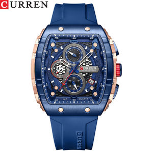 Montre de luxe pour homme 8442, étanche, à quartz, cadran rond, bracelet en acier inoxydable, avec affichage de la date et verre en cristal, style sport - Product Image 3