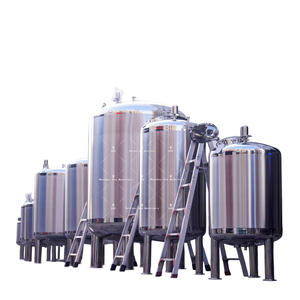 Tanque de Almacenamiento Higiénico Sellado de Acero Inoxidable para Materia Prima de Fábrica de Cosméticos, de 200~1000L, con Bomba de Motor, Personalizable - Product Image 1