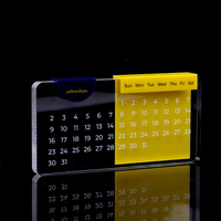 Source Usine Transparent Épaissi Coulissant Acrylique Calendrier De Bureau Décoratif Personnalisable Gravé Acrylique Calendrier De Table