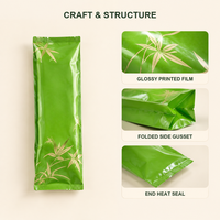 Sachet d'emballage de thé personnalisé en PE durable avec soufflet latéral, idéal pour les sachets thermoscellables en aluminium pour le thé blanc, vert et en vrac de Chine