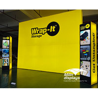 Stands d'exposition portables avec éclairage LED, caissons lumineux pour salons professionnels, supports de toile de fond rétroéclairés, et magasins événementiels pop-up avec étagères