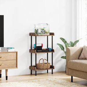 Passing On <b>The</b> <b>Kingdom</b> Floor Bookshelf 3 Tier Rustic Wood Storage Rack For Living Room Bedroom Office - Product Image 2