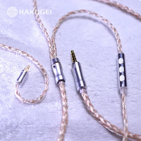 Câble d'écouteurs Hifi Coaxial Hybride en Cuivre Litz 7N Plaqué Or Silver Surfer pour Haut-parleur, Moniteur et Microphone