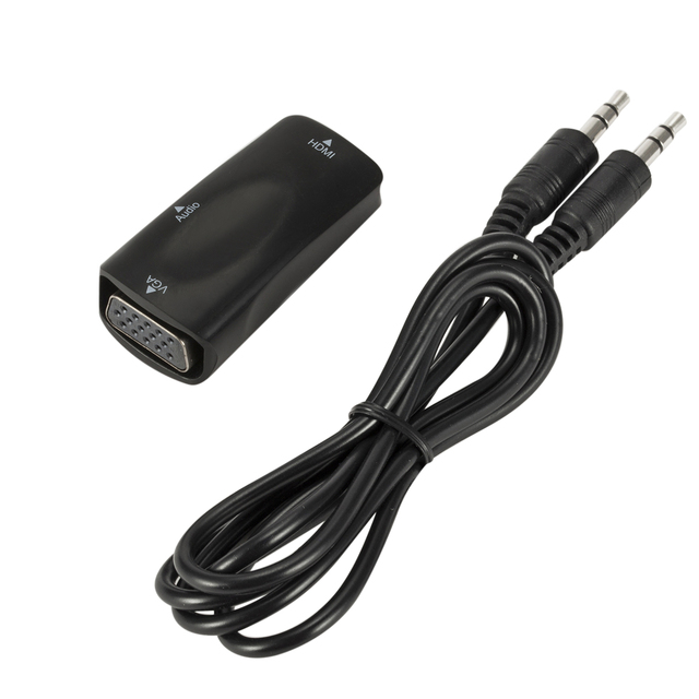 Plastic Female to VGA Video Converter Adapter with 4 VGA Inputs 4 USB(B) 1 VGA Output 1080P Audio CE Certified for PC and TV
