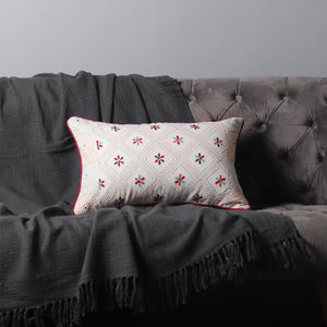 2023 Summer Collection Designer 14X20 Inch Luxury <b>Decorative</b> <b>Pillow</b> Cover Hand Embroidered Indian Kantha for Home Use - Product Image 1