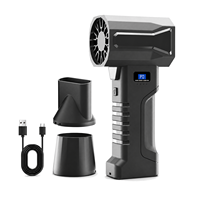 Souffleur à feuilles sans fil 21V 320W, souffleur turbo portatif 60000 tr/min, moteur sans balais 53mm, force de 1200g, 10000mAh pour jardin, allée, voiture