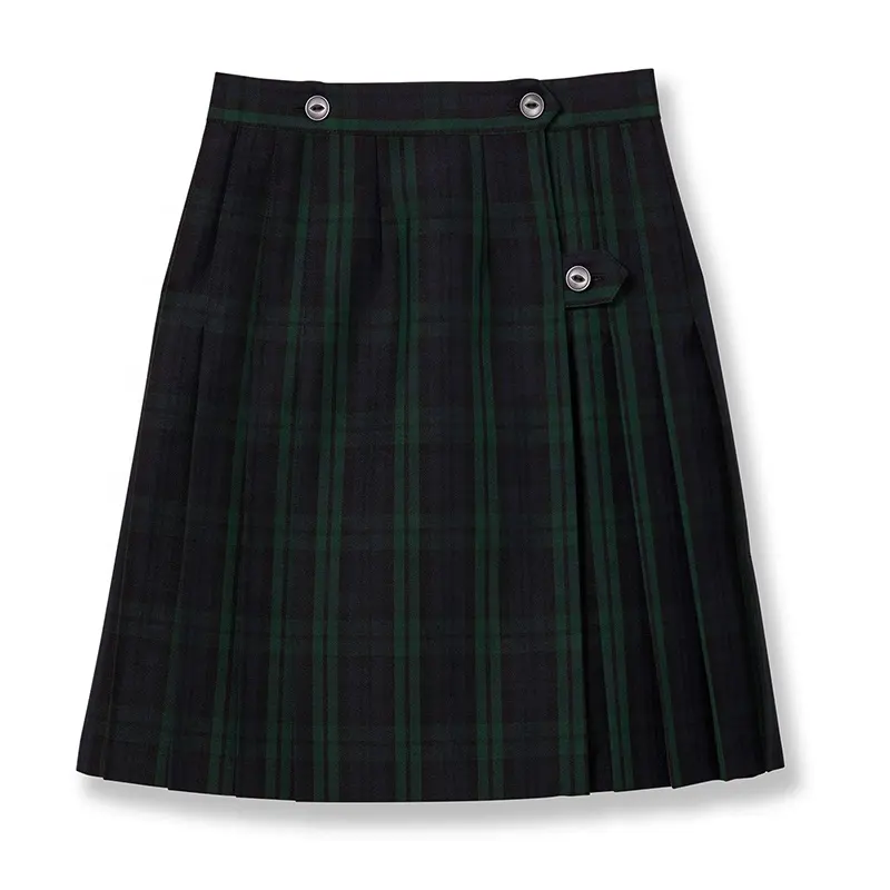 子供の年齢層のための格子縞の市松模様のプリーツが付いている高校の摩耗の男の子の女の子の編まれた学校の制服のスカート