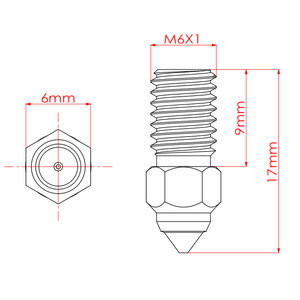 Boquilla de acero endurecido de alta velocidad Creality Ender 7 5 3V3 SE para accesorios de impresora 3D - Product Image 3