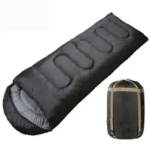 Saco de dormir leve compacto de algodão para acampamento, macio e quente, para o frio