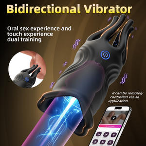 Uygulama Kontrollü Ahtapot Dokunaçlı Glans Eğitici Çift Uçlu Titreşimli 2'si 1 Arada Penis Başlığı Masaj Aleti Erkek Mastürbatörü - Product Image 4