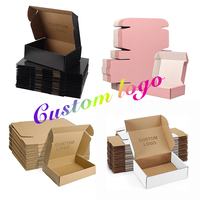 Boîte d'expédition pliable en carton ondulé personnalisée pour bijoux, emballage cadeau par abonnement, impression de logo