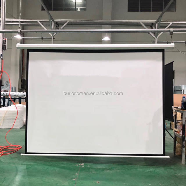 HD Matte White High Gain Motorized Screen Projector Projection Screens Home Theater 3D 4K Electric Foldable Cinema Screen