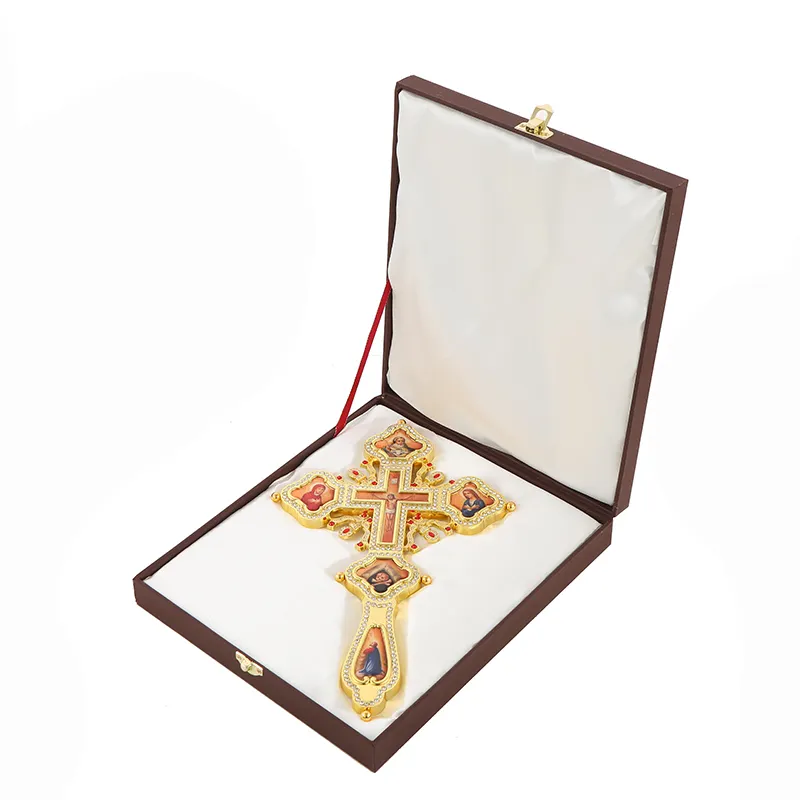 HT à main de haute qualité grande croix russe croix catholique orthodoxe croix orthodoxe grecque