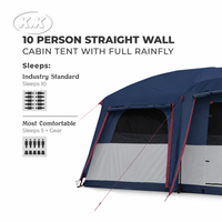 Tente familiale double couche à parois droites Kawagebo Kamp (KK) avec auvent complet pour le camping en plein air – Fabricant