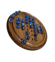 Échiquier en marbre Jeux de société en bois Solitaire Jeu de société en marbre