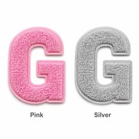 Patch en chenille 3D gonflé à lettres scintillantes, alphabet cœur, thermocollant pour casquette, sac à dos, chapeau, style urbain personnalisé