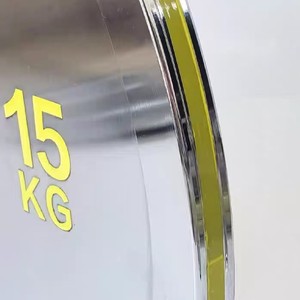 Ensemble de plaques pare-chocs en caoutchouc BM-Plaques de poids de 5kg à 25kg pour le fitness à domicile et le <span class=keywords><strong>Crossfit</strong></span> - Product Image 3