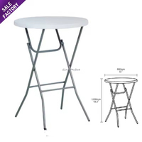 Table pliante ronde en plastique blanc Sino Perfect, idéale pour les mariages, banquets, événements et activités en extérieur – Vente en gros à prix abordable