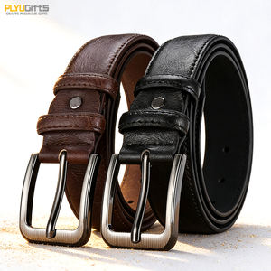 Cinturones de Cuero Genuino/PU para Hombre, Diseño Vintage, Estilo Desgastado, Tendencia, Personalidad, Hebilla de Aguja Personalizada para Jeans - Product Image 1