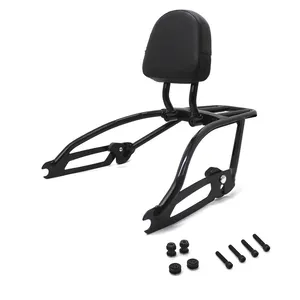 RACEPRO RP7771-3026B Black Motorcycle Rear Luggage Rack Passenger Backrest Sissy Bar For Harley Street Rod 750 2015-2020