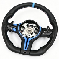 Volant personnalisé avec garniture bleue pour BMW X5m X6 E71 E82 F07 F26 F44 F87 F90 F91 440i 528i