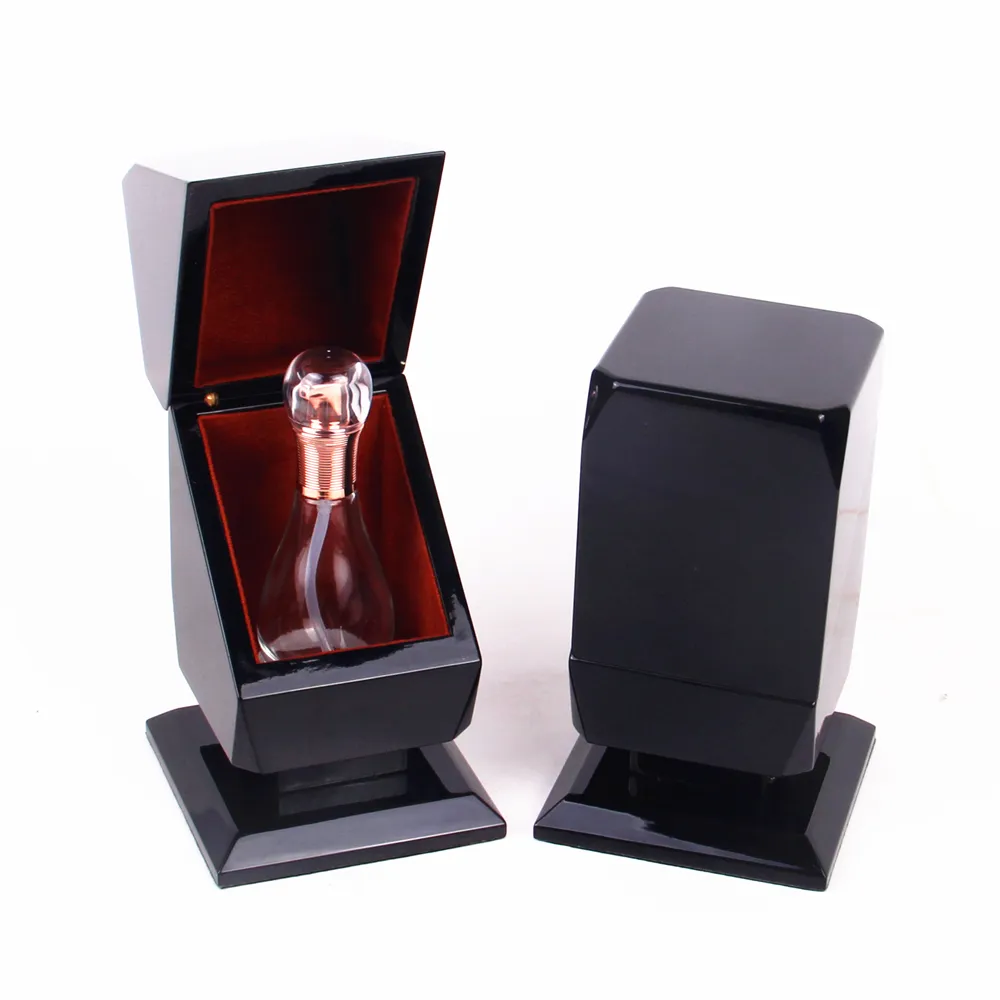 Caixa de madeira de perfume de luxo, caixa para perfume de madeira com novo design de embalagem de garrafa de perfume