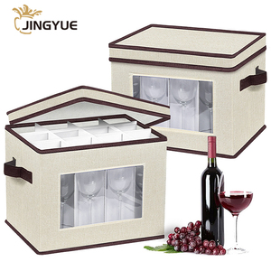 Boîte de rangement pliable portable <span class=keywords><strong>pour</strong></span> verrerie, empilable, <span class=keywords><strong>pour</strong></span> 12 <span class=keywords><strong>verres</strong></span> <span class=keywords><strong>à</strong></span> champagne - Product Image 1