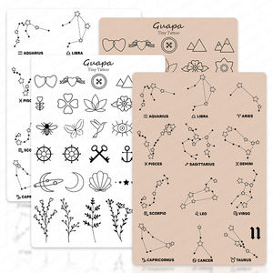 Maquillage permanent Petit <span class=keywords><strong>tatouage</strong></span> minuscule Practice Skin Silicone Pré-impression Fine Line Latex Skin Practice avec Constellation Design - Product Image 1