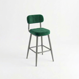 Taburete de Bar Moderno Tapizado en Terciopelo y Cuero PU, Patas de Metal, Alta Durabilidad, para Cocina, Hogar, Bar, Sala de Estar, Hotel, Comedor, Escuela - Product Image 4