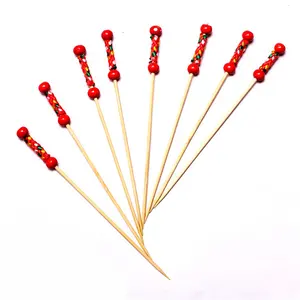 Decoration Bamboo Food Picks Fruit Fork Sticks Buffet Cupcake Toppers Cocktail Forks Wedding Festival Decorations