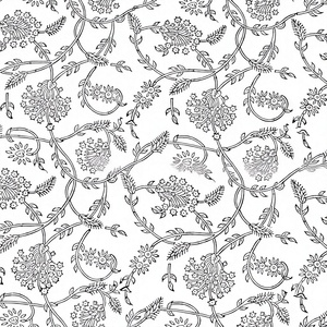 Tela de Algodón 100% Estampada a Mano con Diseño Floral Sanganeri, Ecológica, Orgánica, para Decoración del Hogar, Manualidades, Bolsas y Fundas - Product Image 6