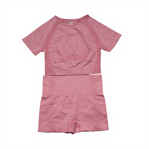 Completo Sportivo Primaverile da Donna in Spandex/Nylon Senza Cuciture Traspirante Ecologico con Elastico in Vita e Logo Frontale/Destro - Product Image 2