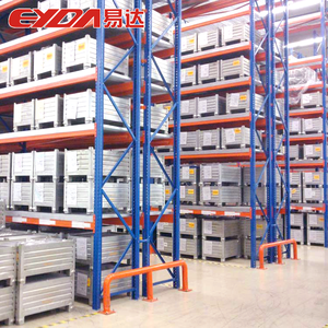 Estante de palés de alta densidad, sistema de almacenamiento de almacén, accionamiento resistente en estanterías de palés selectivas, bastidores de palés profundos dobles - Product Image 2