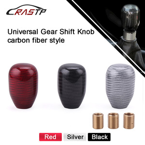 Car Gear <b>Knob</b> Carbon Fibre Elliptical <b>Shift</b> <b>Knob</b> Black Silver Red Ergonomic For Automatic Transmission - Product Image 3