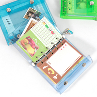 Organiseur de budget multi-styles A7/A6/M5 à 6 anneaux, classeur à monnaie, classeur d'économie, classeur de planification, classeur de budget en PVC transparent, carnet